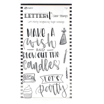 Ranger Letter It Clear Stamp / Sello Acrílico let´s party Sellos Ranger