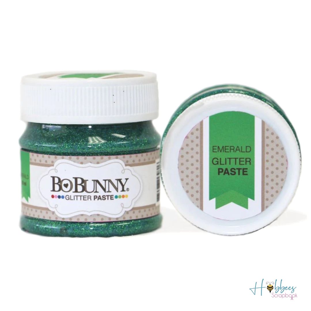 Emerald Glitter Paste / Pasta Brillante Verde Intenso Pastas Texturizadoras y Medios Mixtos BoBunny