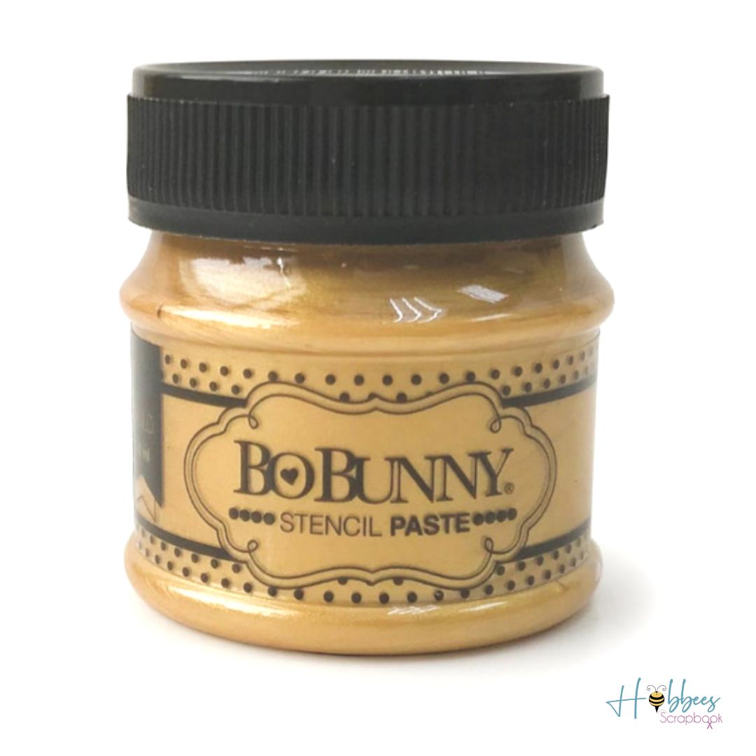 Stencil Paste Gold / Pasta Texturizadora Oro Pastas Texturizadoras y Medios Mixtos BoBunny