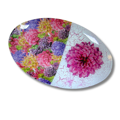 6 Platos de Vidrio Ovalados Estilo Europeo para Decoupage 28cm Decoupage Decorakel
