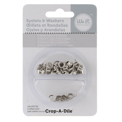 Eyelets &amp; Washers Standard Nickel / Ojillos y Arandelas Níquelados Adornos / Embellishments We R Memory Keepers