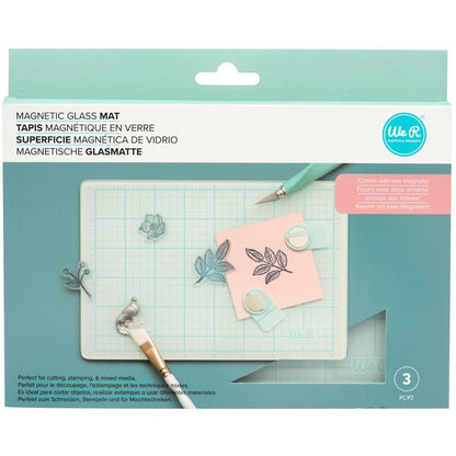 Magnetic Glass Mat 9" x 6" / Tapete magnético de vidrio Tapetes, Mats We R Memory Keepers