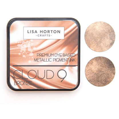 Metallic Pigment Ink Pad Bronze / Tinta Metálica Para Sellos Bronce Tinta para Sellos Lisa Horton Crafts
