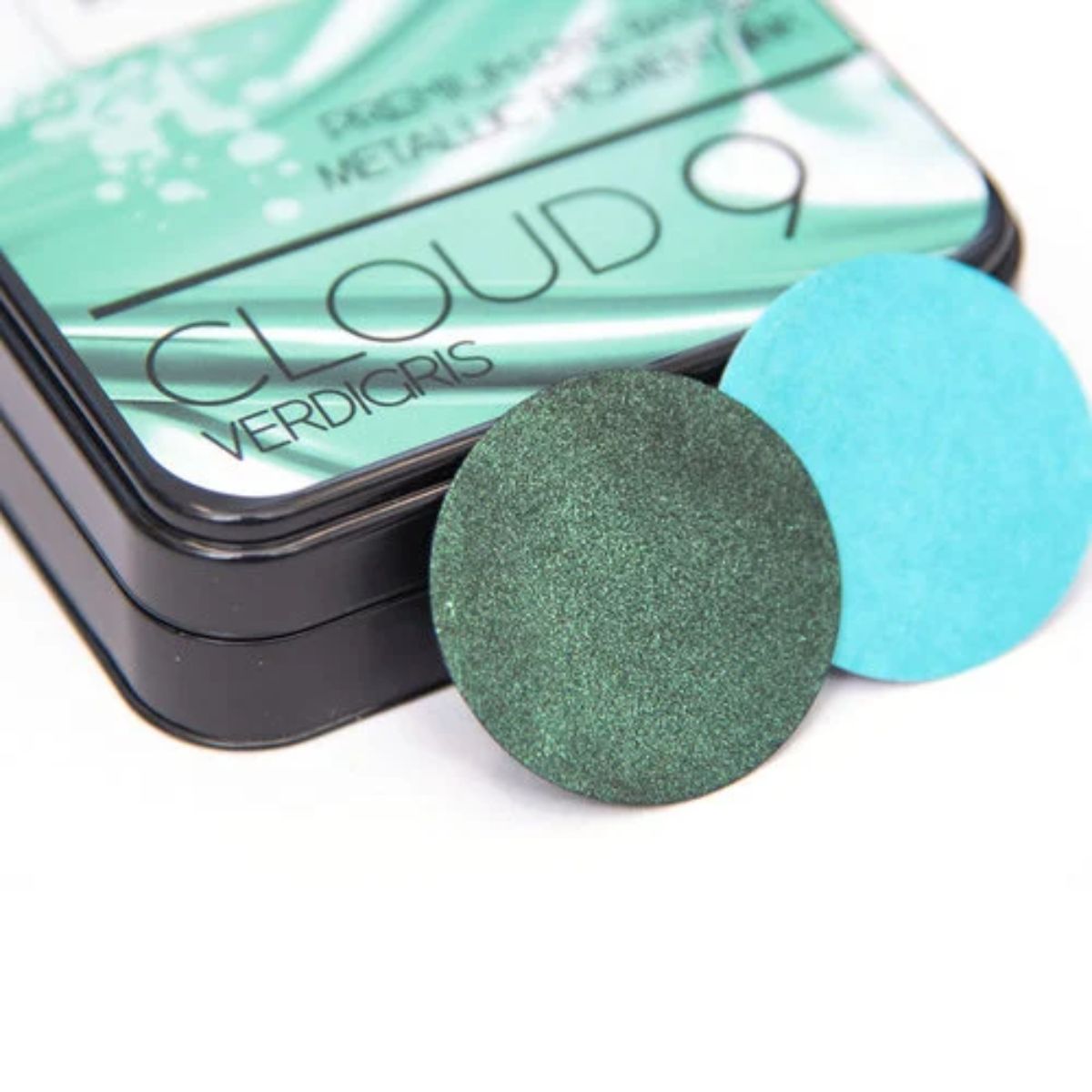 Metallic Pigment Ink Pad Verdigris / Tinta Metálica Para Sellos Verde Aqua Tinta para Sellos Lisa Horton Crafts