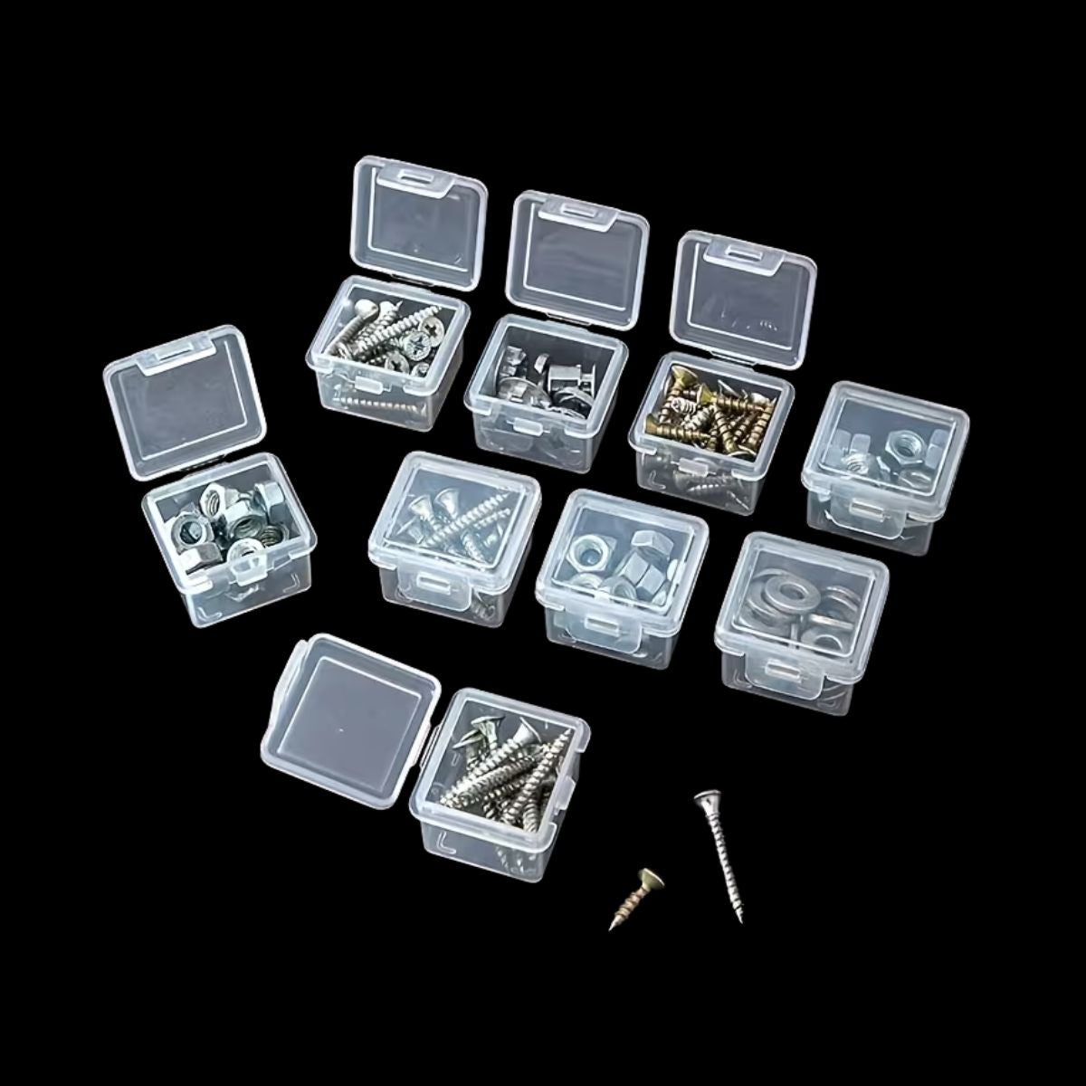 5 Mini Cajitas Organizadoras Transparentes Almacenamiento y Organización Hobbees