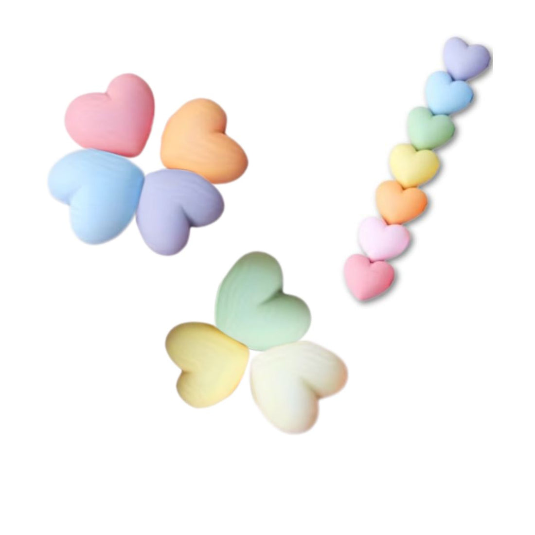 Corazones de Colores para Decoración Adornos / Embellishments Hobbees