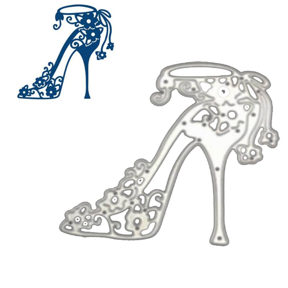 Suaje de Zapatilla Floral Dados de Corte / Suajes / Troqueles Hobbees