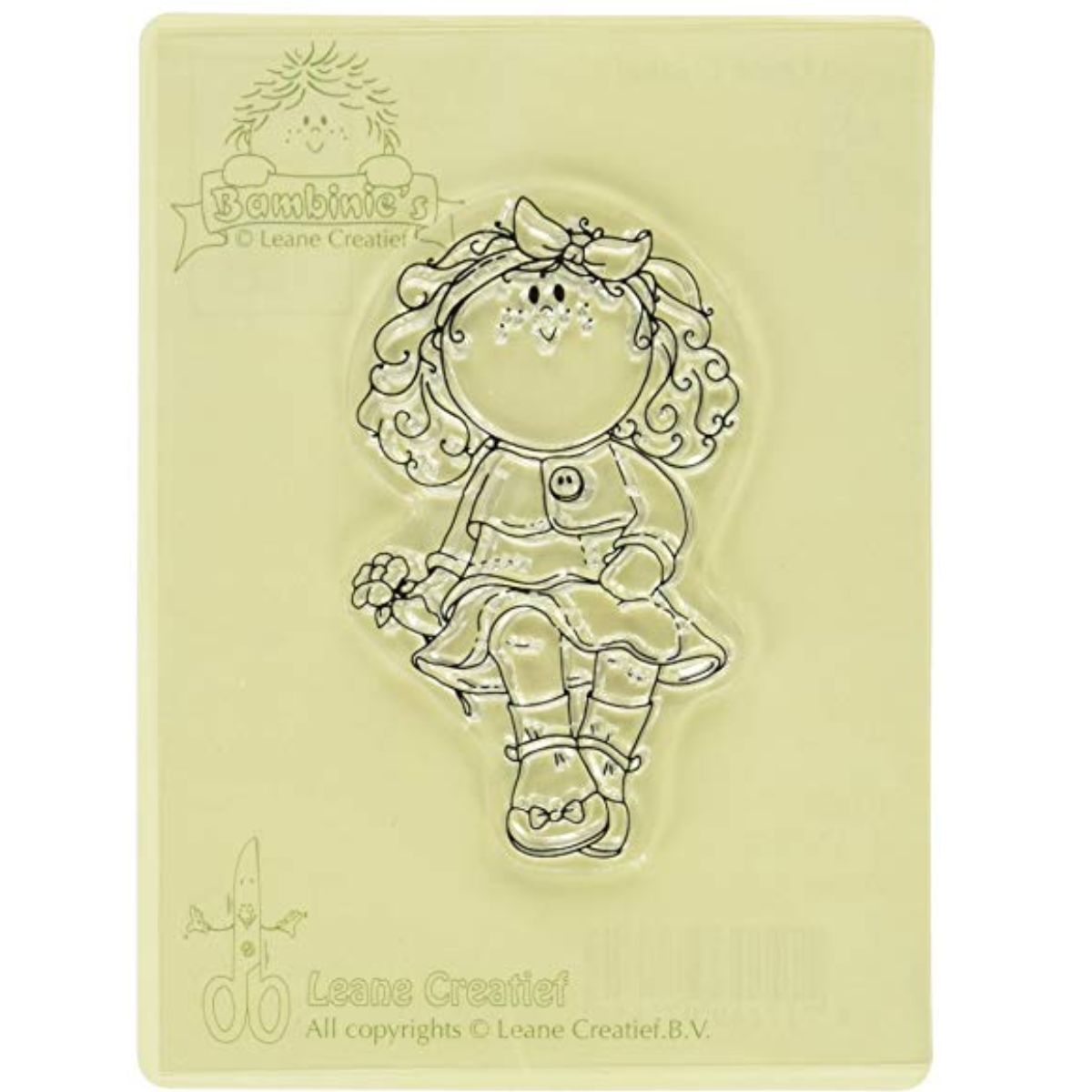 Flower Girl Clear Stamp / Sello de Polímero Niña con Flor Sellos Leane Creatief