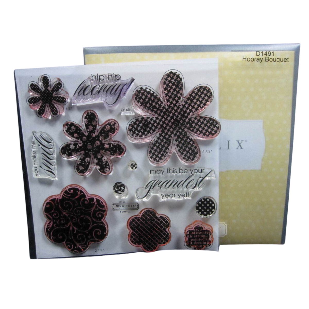 Hooray Bouquet Stamps / Sellos de Polímero de Flores Sellos Close to My Heart