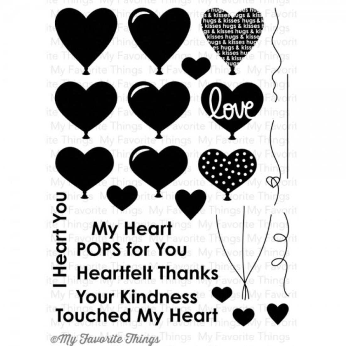 Heart Balloons / Sellos de Globos de Corazones Sellos My Favorite Things