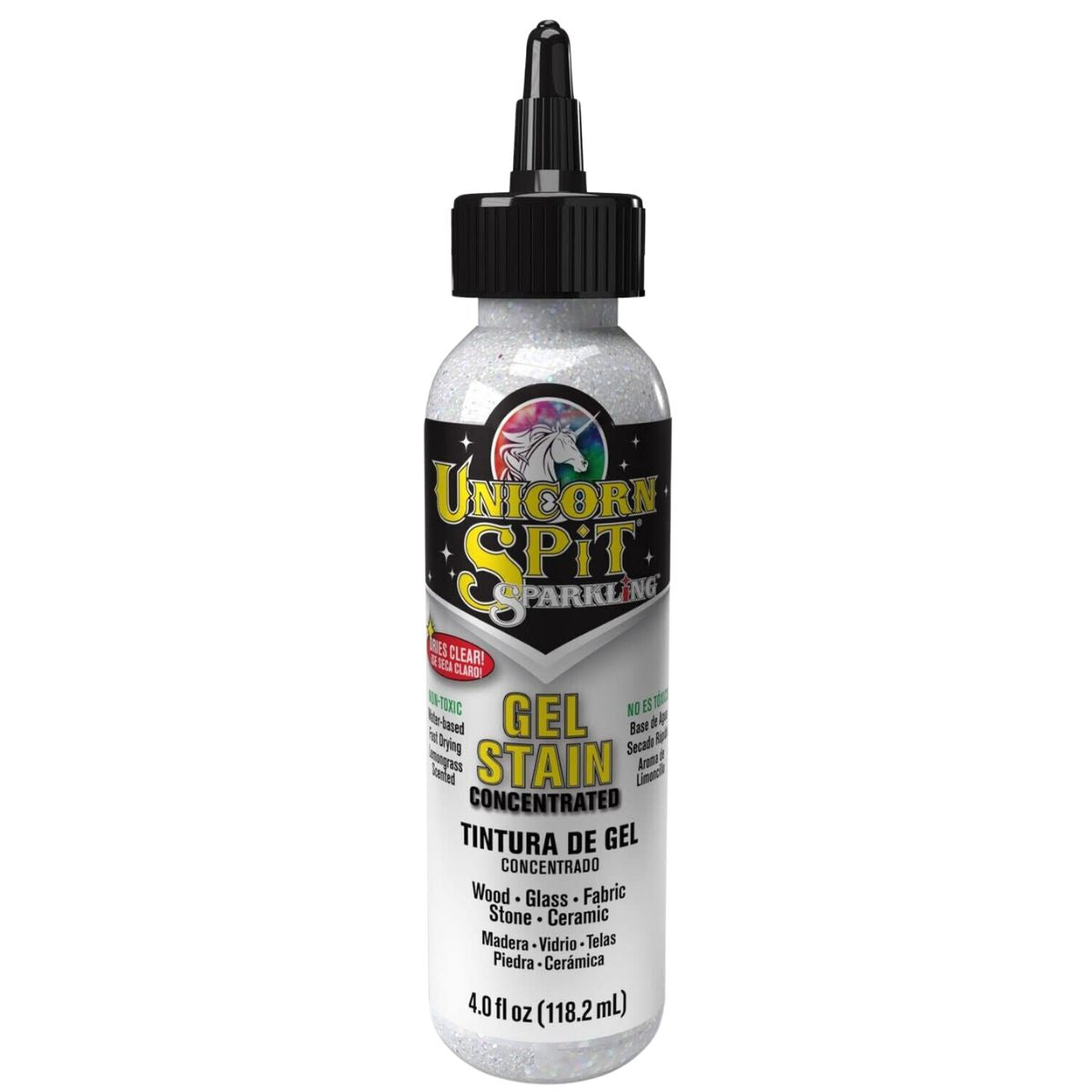 Sparkling Wood Stain &amp; Glaze Metallic Iced Egret / Tinta y Esmalte Multi Superficies Pintura y Medios Mixtos Unicorn Spit