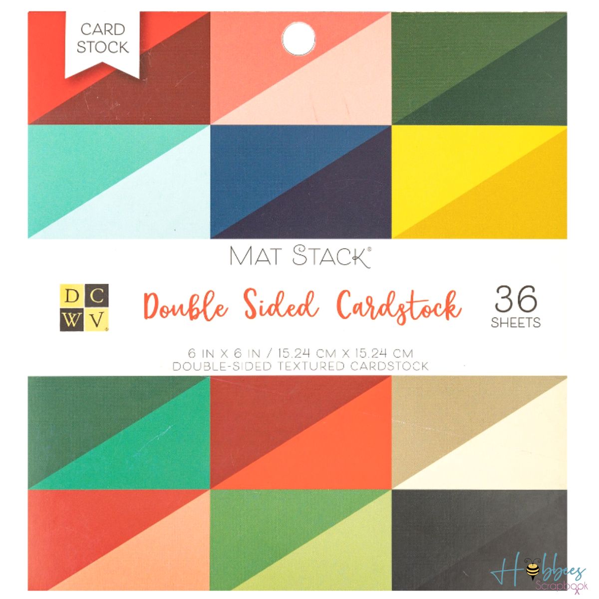 Cardstock Mat Stack / Block Cartulina de Colores Doble Cara 6"