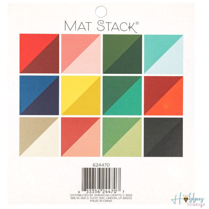 Cardstock Mat Stack / Block Cartulina de Colores Doble Cara 6&quot; Papel DCWV