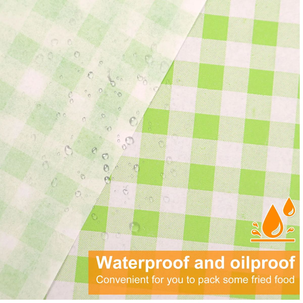 80 Hojas de Papel Vegetal Grado Alimenticio Cuadros Repostería Hobbees