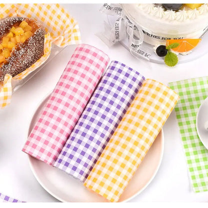 80 Hojas de Papel Vegetal Grado Alimenticio Cuadros Repostería Hobbees