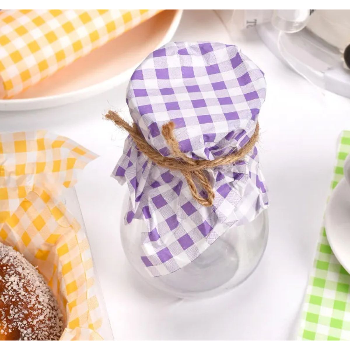 80 Hojas de Papel Vegetal Grado Alimenticio Cuadros Repostería Hobbees