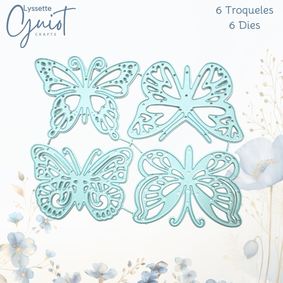 Troquel de Mariposas Caladas Dados de Corte / Suajes / Troqueles Lyssette Guiot Crafts