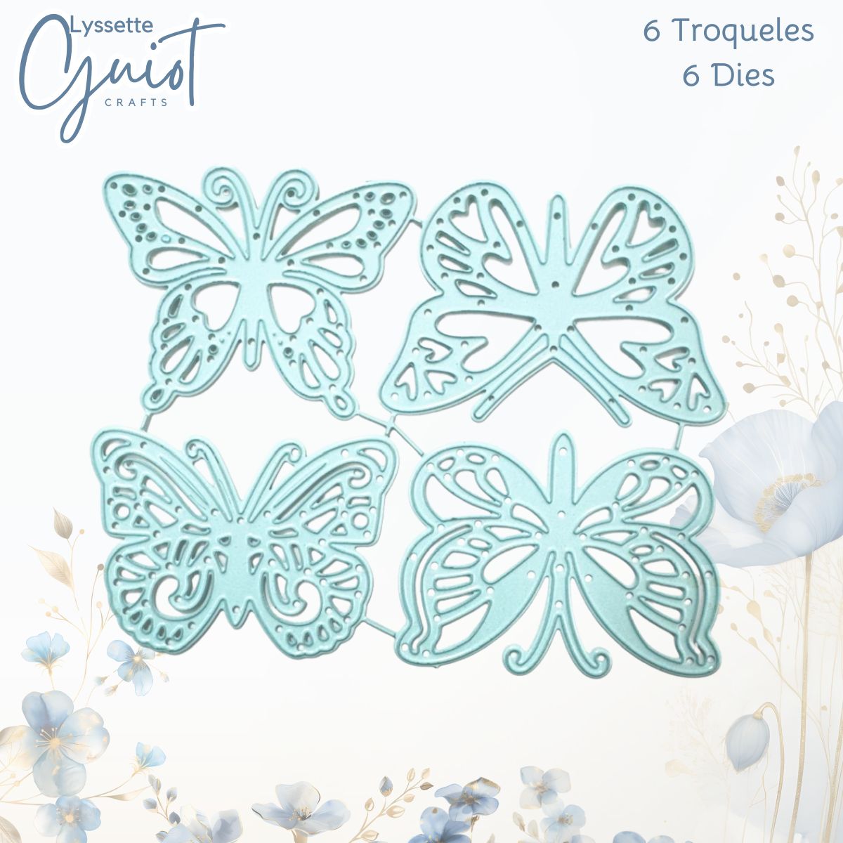 Troquel de Mariposas Caladas Dados de Corte / Suajes / Troqueles Lyssette Guiot Crafts