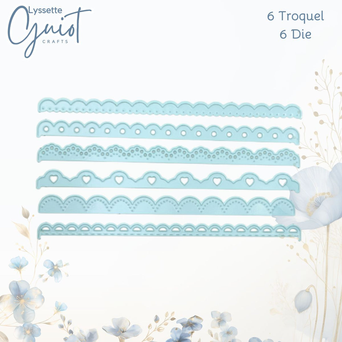 Set de Troqueles de Bordes Románticos Dados de Corte / Suajes / Troqueles Lyssette Guiot Crafts