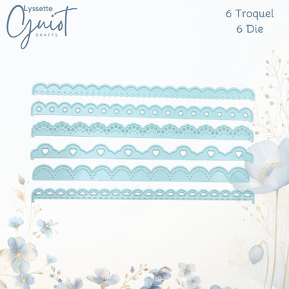 Set de Troqueles de Bordes Románticos Dados de Corte / Suajes / Troqueles Lyssette Guiot Crafts