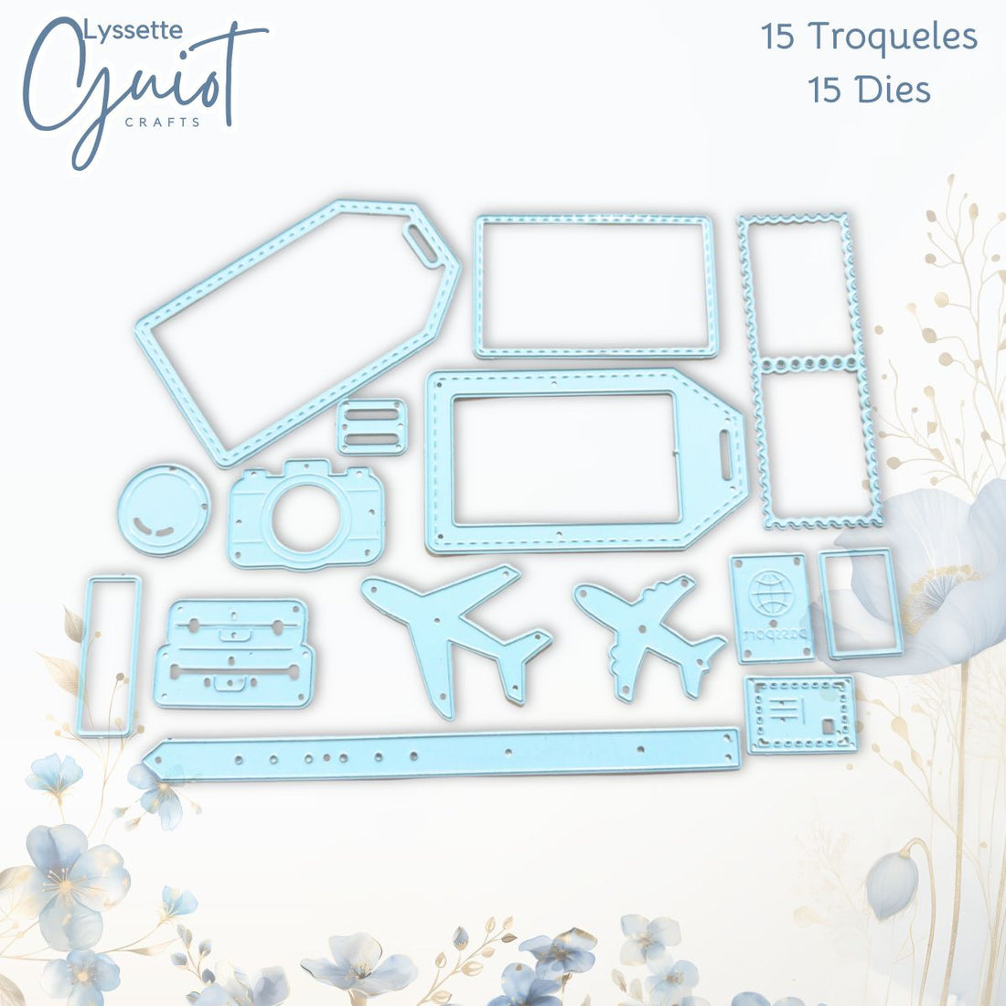 Set de Troqueles Happy Traveler Dados de Corte / Suajes / Troqueles Lyssette Guiot Crafts
