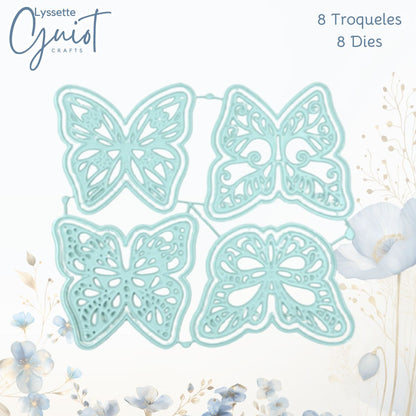 Set de Troqueles Mariposas Volumétricas Dados de Corte / Suajes / Troqueles Lyssette Guiot Crafts