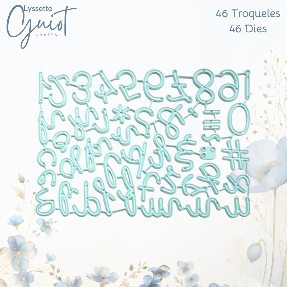 Set de Troqueles Alfabeto Script Mini Dados de Corte / Suajes / Troqueles Lyssette Guiot Crafts