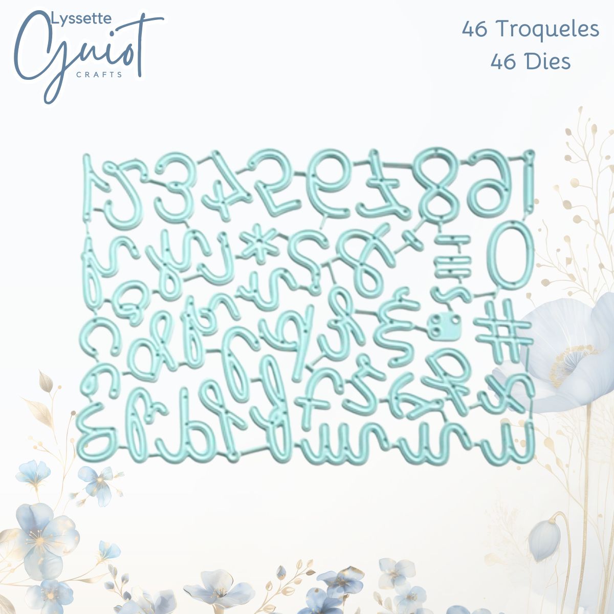 Set de Troqueles Alfabeto Script Mini Dados de Corte / Suajes / Troqueles Lyssette Guiot Crafts