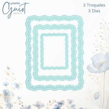 Set de Troqueles Marcos con Borde Festoneado Calado Dados de Corte / Suajes / Troqueles Lyssette Guiot Crafts
