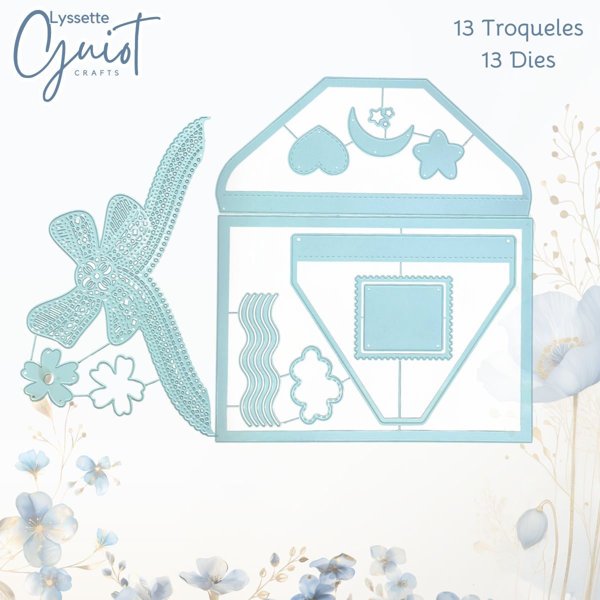 Troquel de Sobres Elegantes Dados de Corte / Suajes / Troqueles Lyssette Guiot Crafts