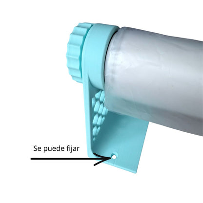 Porta Rollos Universal para Vinil, Foil y Materiales en Rollo Turquesa