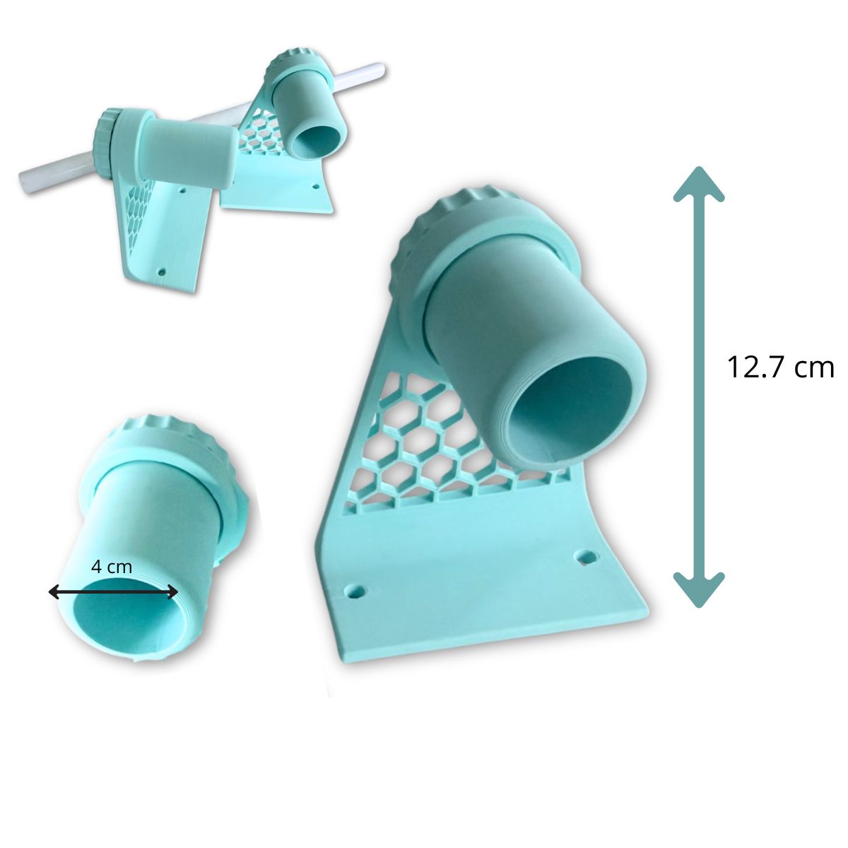 Porta Rollos Universal para Vinil, Foil y Materiales en Rollo Turquesa