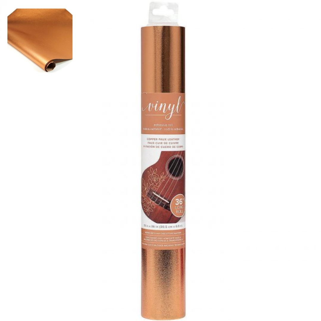 Vinyl Adhesive Copper Faux Leather / Vinil Adhesivo Cobre Imitación de Cuero Viniles American Crafts