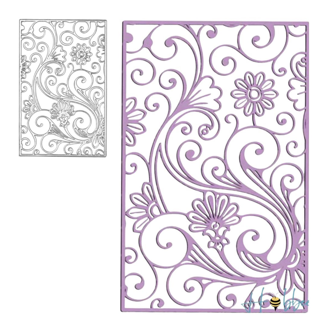 Suaje de Fondo de Flores y Garigoleado Dados de Corte / Suajes / Troqueles Hobbees