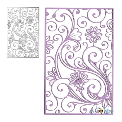 Suaje de Fondo de Flores y Garigoleado Dados de Corte / Suajes / Troqueles Hobbees