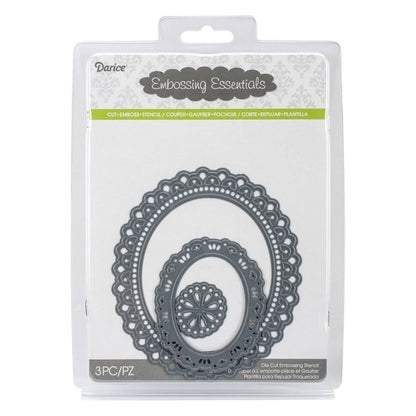 Oblong Doily Frames Die / Suaje Marcos Ovalados Blonda Dados de Corte / Suajes / Troqueles Darice