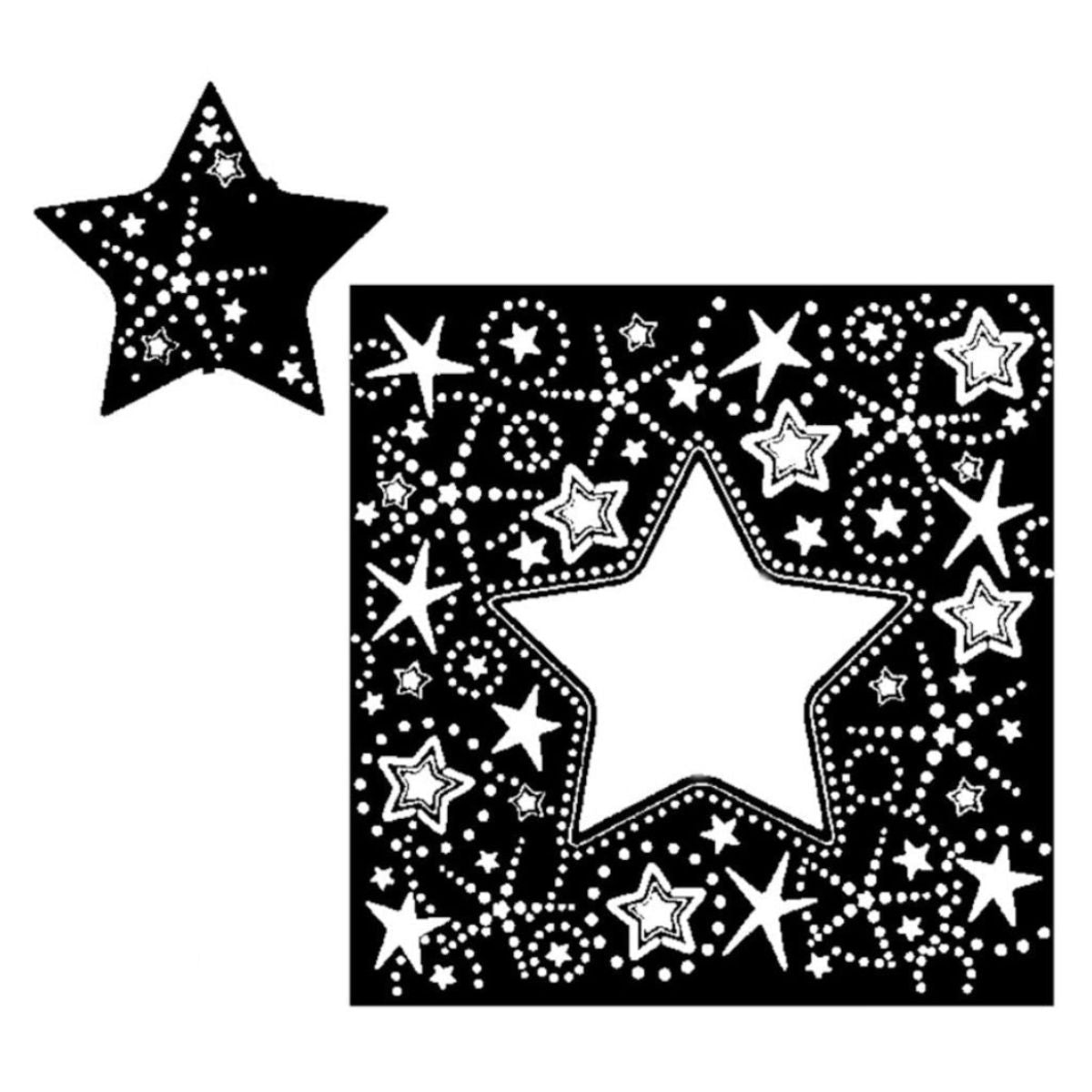 Suaje de Corte Para Hacer Fondos Grandes de Estrellas / Starry Night Dados de Corte / Suajes / Troqueles Crafter&