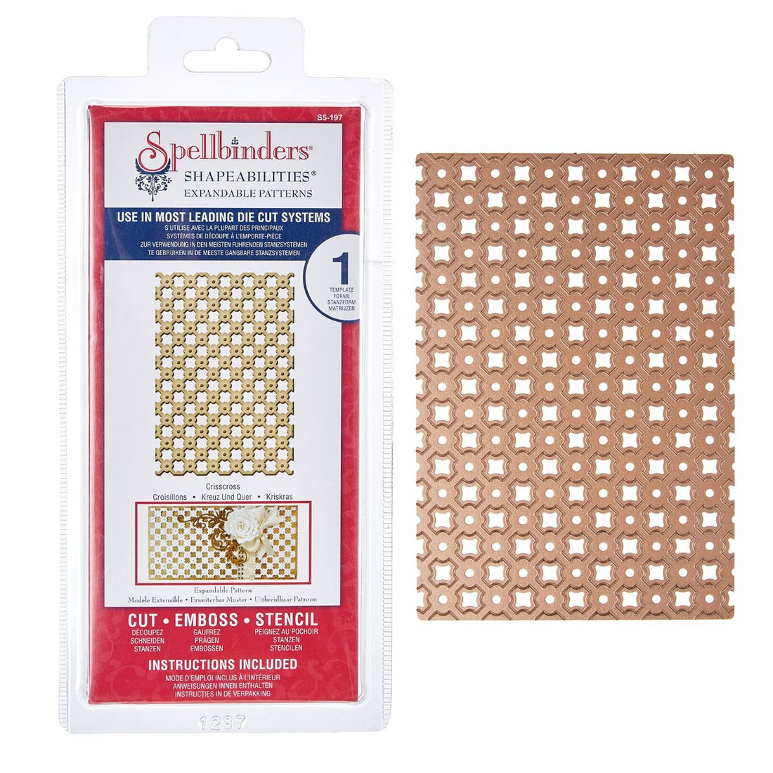 Suaje de Corte de Fondo para Tarjeta / Crisscross Dados de Corte / Suajes / Troqueles Spellbinders