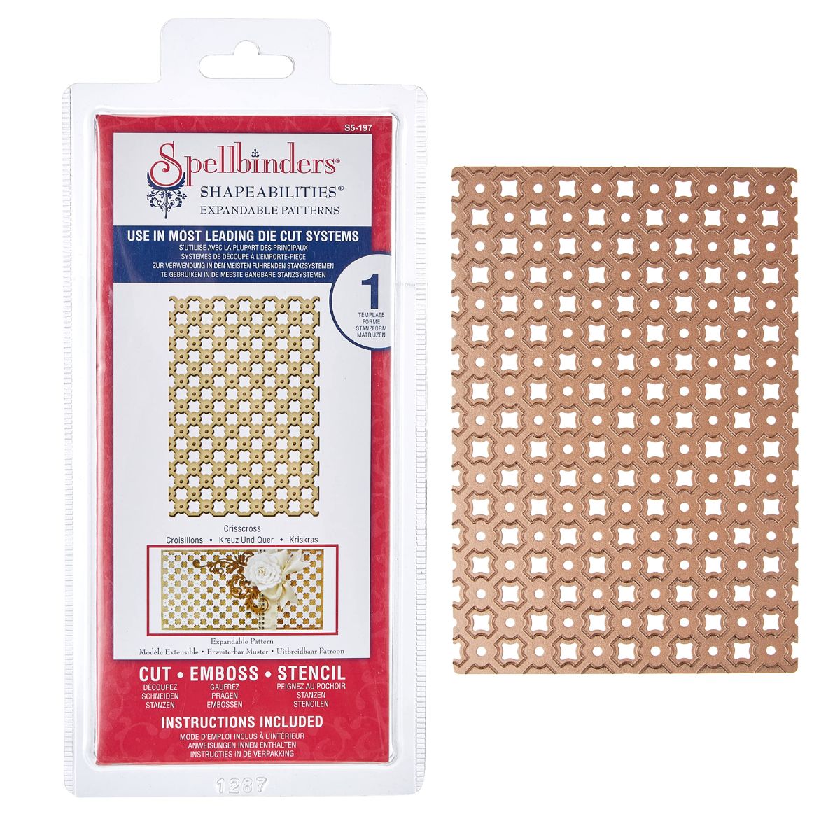 Suaje de Corte de Fondo para Tarjeta / Crisscross Dados de Corte / Suajes / Troqueles Spellbinders