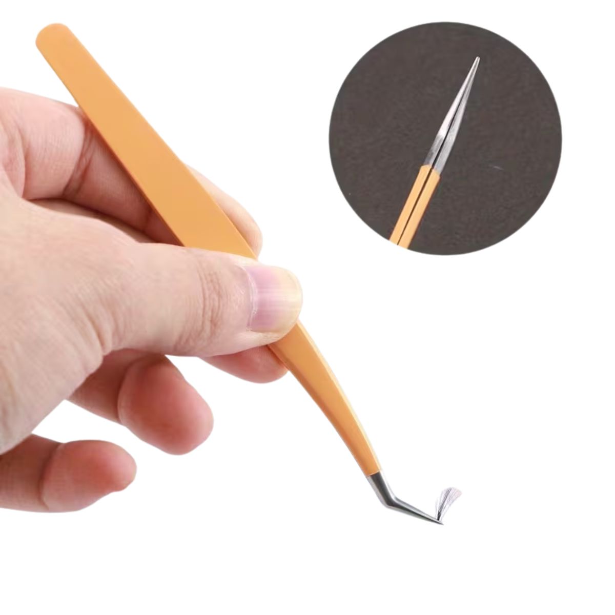 5 Pinzas de Precisión en Acero Inoxidable de Colores con Estuche