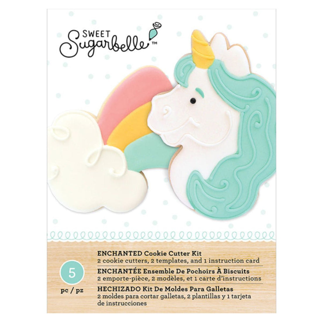 Cookie Cutter Set Enchanted / 2 Cortadores de Galletas Unicornio y Arcoiris Repostería Sugarbelle