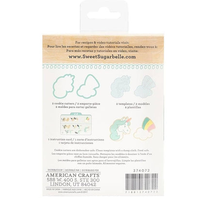 Cookie Cutter Set Enchanted / 2 Cortadores de Galletas Unicornio y Arcoiris Repostería Sugarbelle