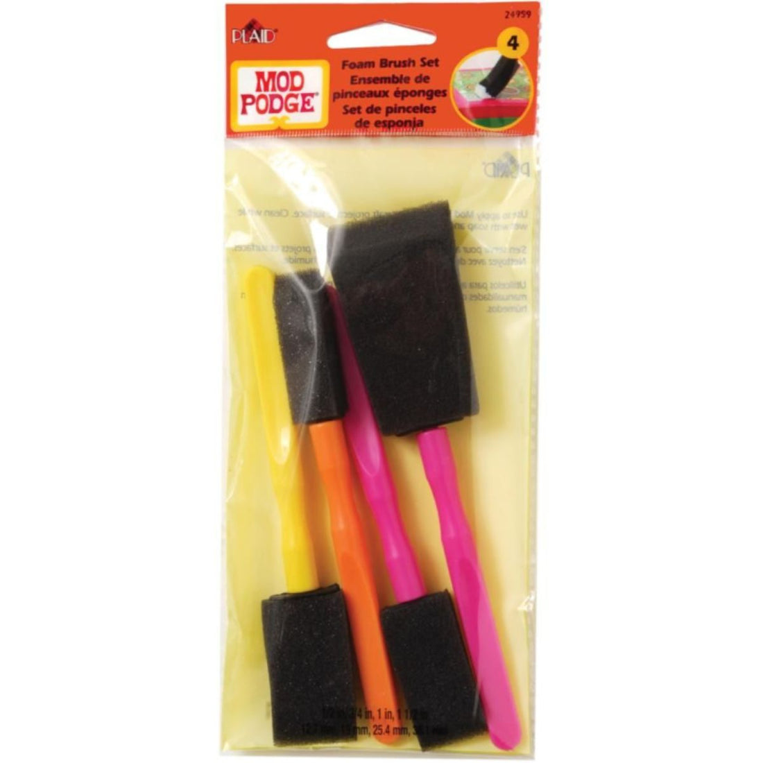 Mod Podge Foam Brushes / Brochas de Esponja Pinceles y Brochas Plaid