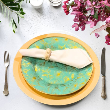 Plato Extendido de Vidrio Transparente Decoupage Crisa