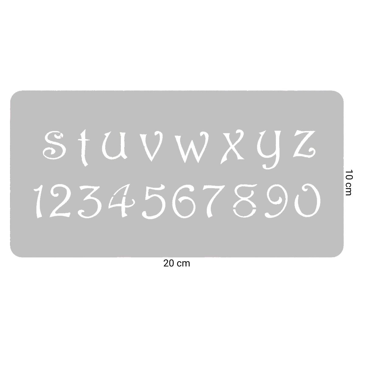 Set de 8 Esténciles de Alfabeto y Números Esténciles / Plantillas Hobbees