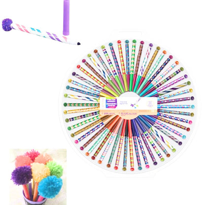 Pom Pom Markers 50 Pack / Marcadores Punta Fina de PomPom Marcadores &amp; Plumones Darice