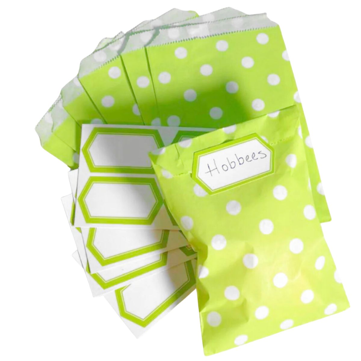 Party Bags &amp; Labels Green / Bolsas y Etiquetas para Regalar Bolsas American Crafts