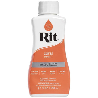 Rit Dye Liquid Coral / Líquido para Teñir Coral Pintura para Tela Rit