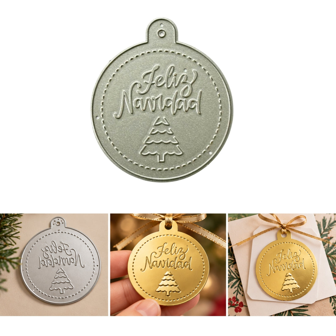 Suaje de Etiqueta Pop-Up Árbolito de Navidad Dados de Corte / Suajes / Troqueles Hobbees