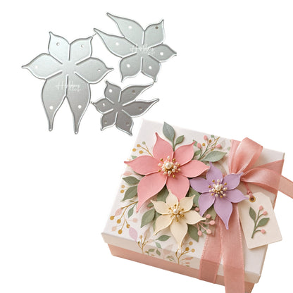 Suaje de Flor de Pascua 3D Dados de Corte / Suajes / Troqueles Hobbees